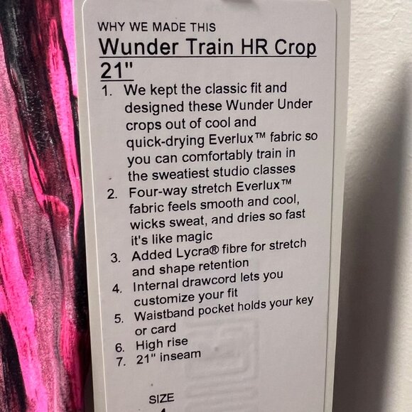 Wunder Train High Rise Crop 21" - Picture 2 of 3